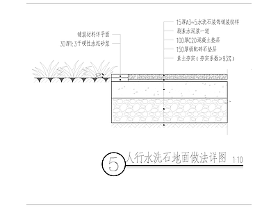 水洗石路面 施工图