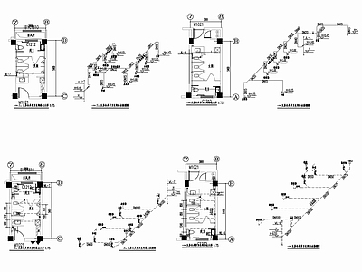 卫生间给排水大样详图 施工图