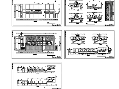 污水处理厂生物滤池平面剖面图 施工图