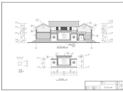 云南民居式餐厅 施工图 食堂建筑