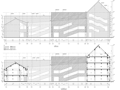 院落组团斜坡顶小学新建工程建筑 施工图