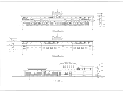 学院食堂完整建筑 施工图 食堂建筑