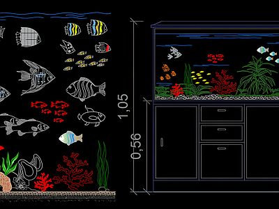 水族箱图库 施工图