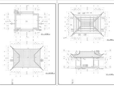 古建筑大门一全图 施工图