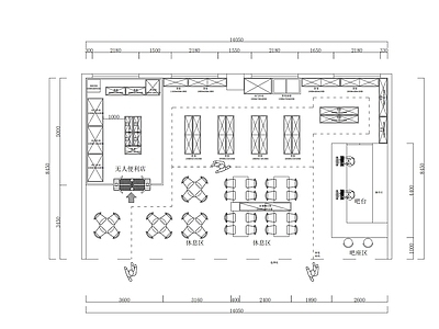 100平无人便利店 便利店平面布置设计图 施工图