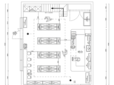50平便利店平面布置设计图 施工图
