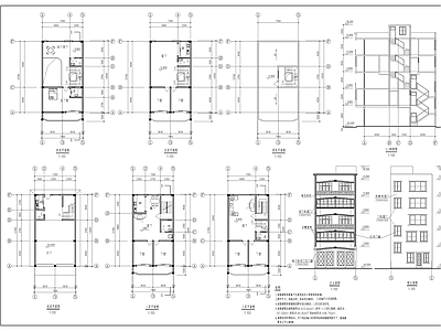 私人住宅楼建筑 施工图 自建房