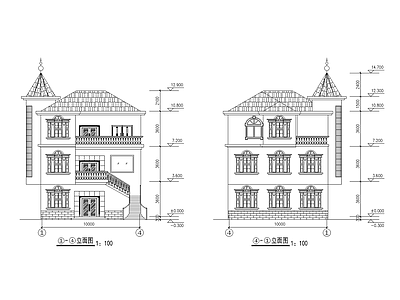 农村别墅建筑 施工图