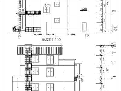 农村住宅建筑 施工图 自建房