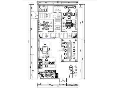 茶馆平面图设计 施工图