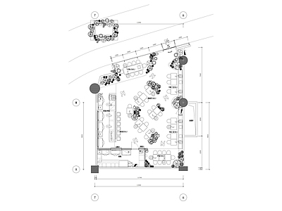 咖啡厅平面布置图 施工图