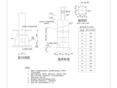 阳光板顶四角亭组合亭 施工图 景观小品