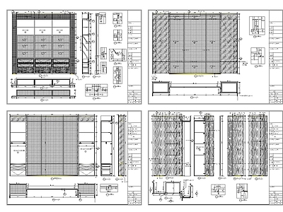 展厅鞋帽柜及展示墙板 施工图