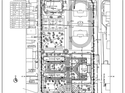 中学总图 施工图 区域规划