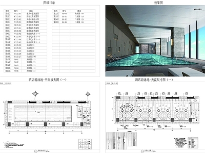 酒店室内游泳池详图 施工图