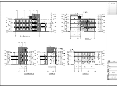 外国语四层小学教学楼建筑扩初图 施工图