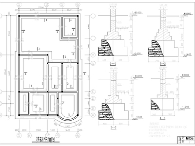 三层农村带庭院建筑结构图 施工图 自建房