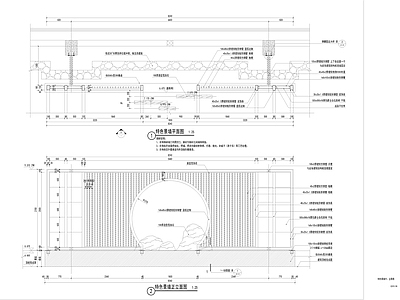 新中式景墙居住区入口 月洞景观景墙详图设计 施工图