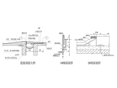 楼栋地面变形缝做法 施工图