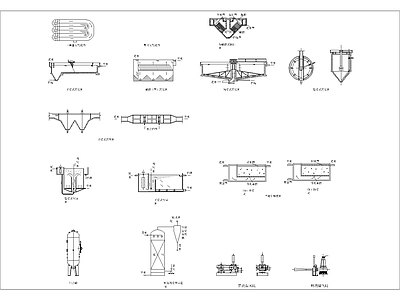 各种水处理构筑物大样图 施工图