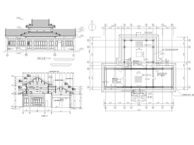 仿古建筑图纸 施工图