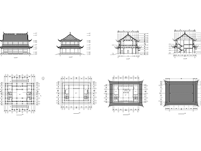 仿古建筑设计方案图 施工图