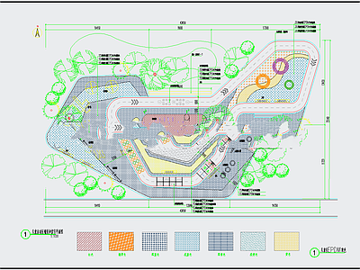 现代儿童活动区景观设计全 施工图 游乐园