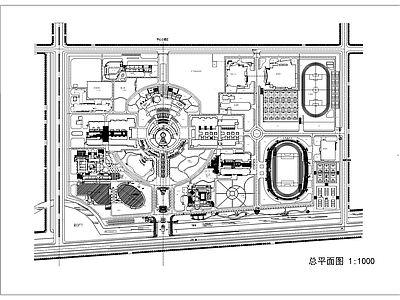 某高校规划图 施工图 区域规划