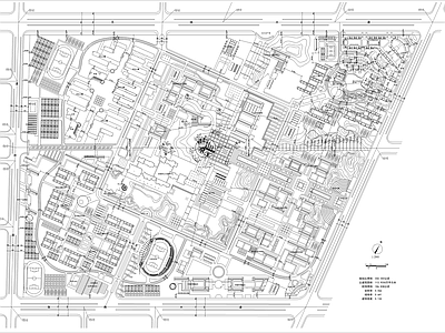 某高校新校区规划 施工图 区域规划