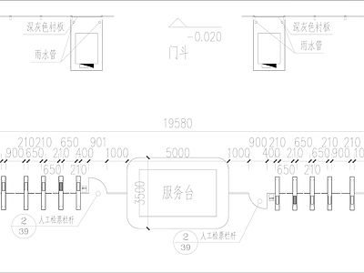 出入口闸机 图纸 施工图 建筑通用节点