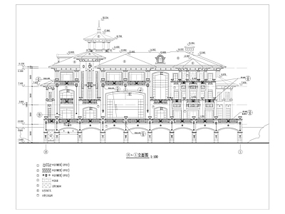 3层独栋别墅欧式建筑设计 施工图