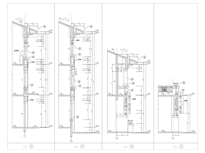 欧式别墅建筑墙身大样图 施工图 建筑通用节点