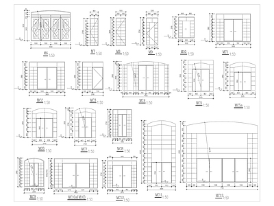 建筑门窗大样 施工图 建筑通用节点