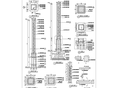 欧式景观灯柱详图 施工图 景观小品