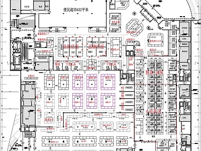 超级农贸市场室内平面布局图