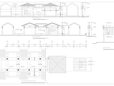 花架亭子景观 施工图