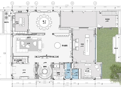 400平别墅平面布置图 施工图