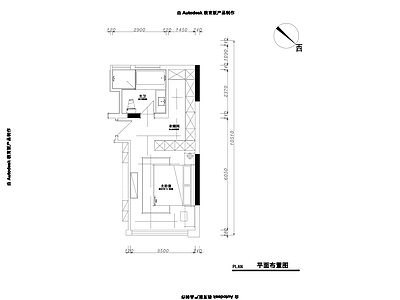 美式乡村卧室 施工图