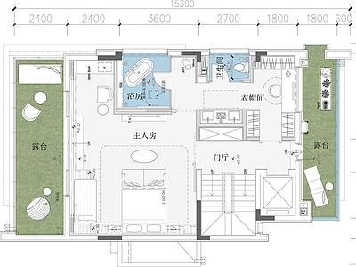 150平主人套房设计平面图 施工图