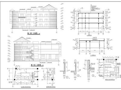 某幼儿园教学楼全套图 施工图