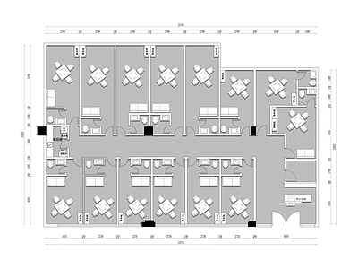 麻将馆棋牌室平面图 施工图