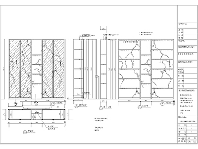 现代高档卧室柜CAD 施工图