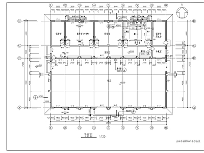 中学食堂建筑 施工图