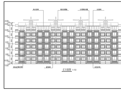 研究生公寓建筑 施工图