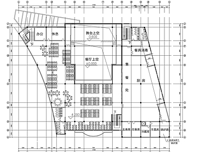 中学食堂建筑 施工图