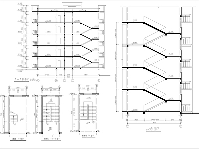 5层4390平米砖混职工宿舍楼建施图 施工图