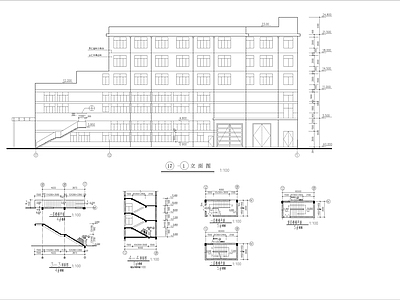 福特4S店建筑和装修图 施工图