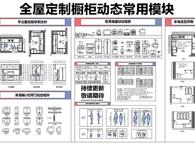 2024全屋定制最新橱柜动态模块 施工图