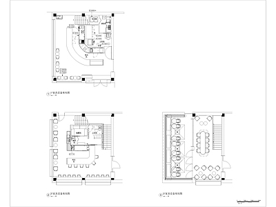 咖啡店 休闲会所 施工图