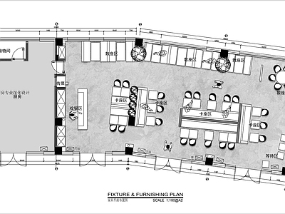 200㎡港式茶餐厅平面布置图 施工图